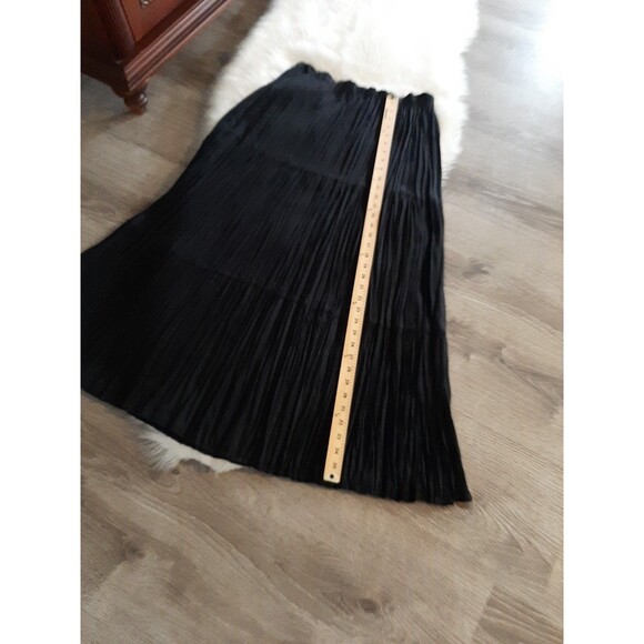 VTG KW Private Collection Women's XL Accordion Pleated Black Skirt - Picture 6 of 7